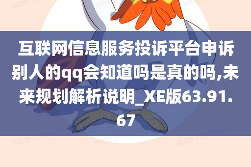 互联网信息服务投诉平台申诉别人的qq会知道吗是真的吗,未来规划解析说明_XE版63.91.67