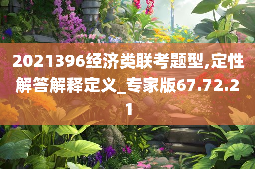 2021396经济类联考题型,定性解答解释定义_专家版67.72.21