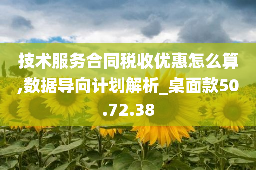 技术服务合同税收优惠怎么算,数据导向计划解析_桌面款50.72.38