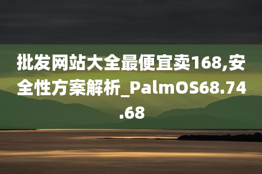 批发网站大全最便宜卖168,安全性方案解析_PalmOS68.74.68