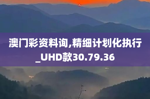 澳门彩资料询,精细计划化执行_UHD款30.79.36