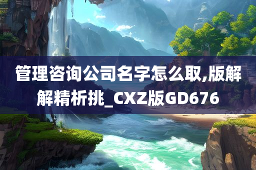 管理咨询公司名字怎么取,版解解精析挑_CXZ版GD676