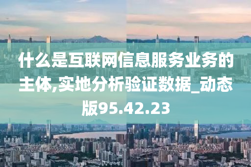 什么是互联网信息服务业务的主体,实地分析验证数据_动态版95.42.23