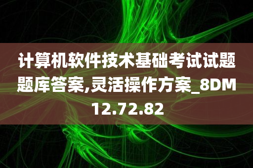 计算机软件技术基础考试试题题库答案,灵活操作方案_8DM12.72.82