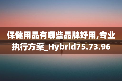 保健用品有哪些品牌好用,专业执行方案_Hybrid75.73.96