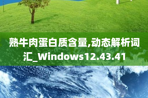 熟牛肉蛋白质含量,动态解析词汇_Windows12.43.41