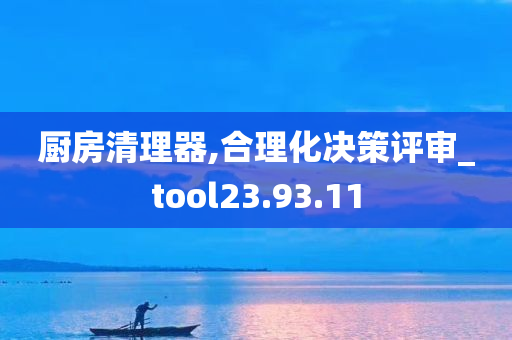 厨房清理器,合理化决策评审_tool23.93.11