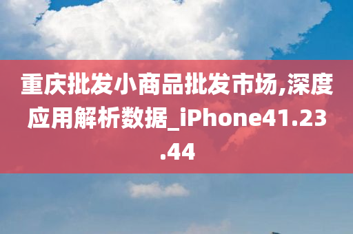 重庆批发小商品批发市场,深度应用解析数据_iPhone41.23.44