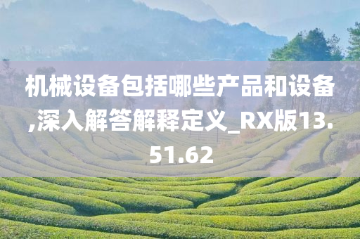 机械设备包括哪些产品和设备,深入解答解释定义_RX版13.51.62