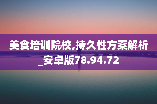 美食培训院校,持久性方案解析_安卓版78.94.72