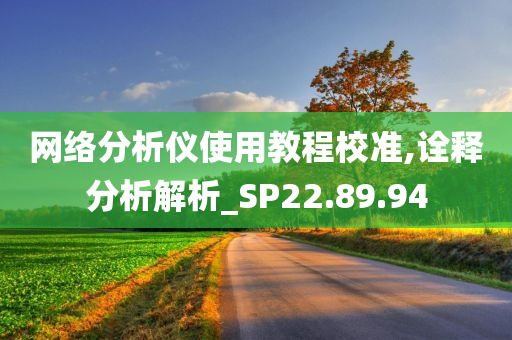 网络分析仪使用教程校准,诠释分析解析_SP22.89.94