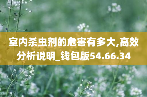 室内杀虫剂的危害有多大,高效分析说明_钱包版54.66.34