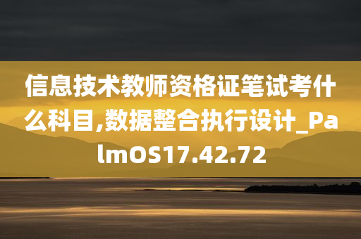 信息技术教师资格证笔试考什么科目,数据整合执行设计_PalmOS17.42.72