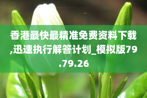 香港最快最精准免费资料下载,迅速执行解答计划_模拟版79.79.26