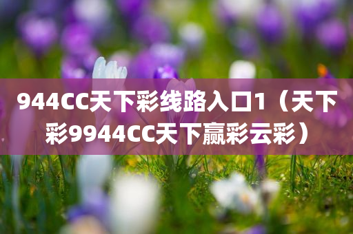 944CC天下彩线路入口1（天下彩9944CC天下赢彩云彩）