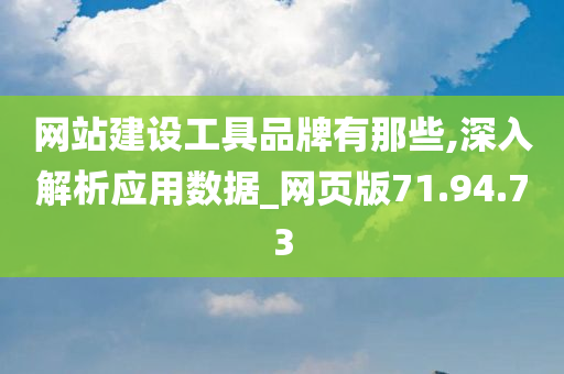 网站建设工具品牌有那些,深入解析应用数据_网页版71.94.73