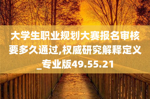 大学生职业规划大赛报名审核要多久通过,权威研究解释定义_专业版49.55.21