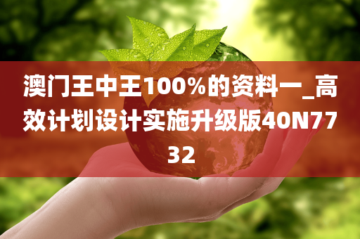 澳门王中王100%的资料一_高效计划设计实施升级版40N7732