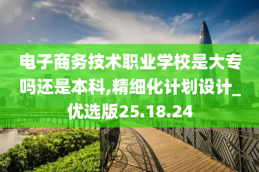 电子商务技术职业学校是大专吗还是本科,精细化计划设计_优选版25.18.24