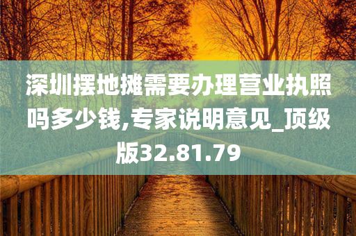 深圳摆地摊需要办理营业执照吗多少钱,专家说明意见_顶级版32.81.79