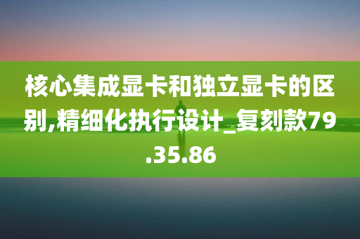 核心集成显卡和独立显卡的区别,精细化执行设计_复刻款79.35.86