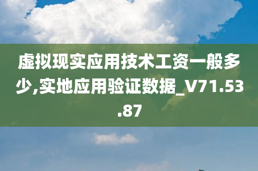 虚拟现实应用技术工资一般多少,实地应用验证数据_V71.53.87