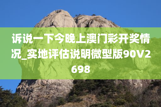 诉说一下今晚上澳门彩开奖情况_实地评估说明微型版90V2698