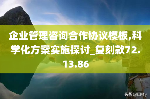 企业管理咨询合作协议模板,科学化方案实施探讨_复刻款72.13.86