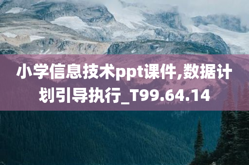 小学信息技术ppt课件,数据计划引导执行_T99.64.14