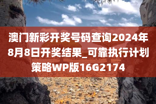 澳门新彩开奖号码查询2024年8月8日开奖结果_可靠执行计划策略WP版16G2174