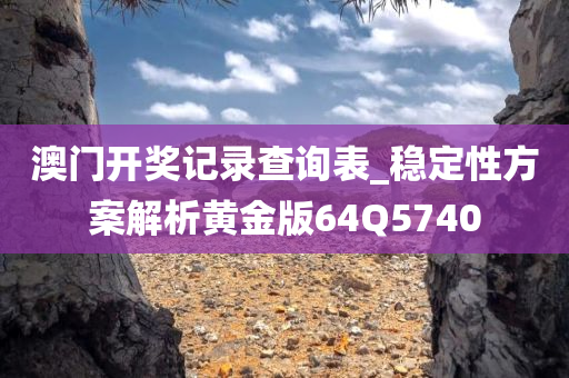 澳门开奖记录查询表_稳定性方案解析黄金版64Q5740