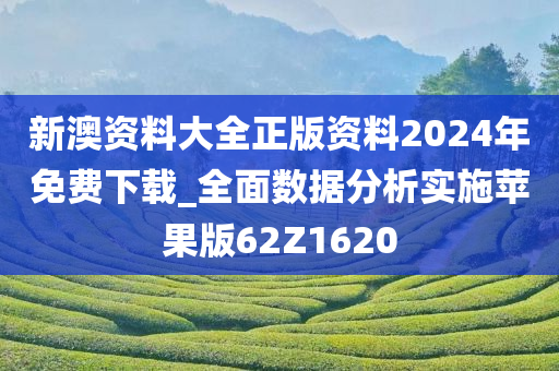 新澳资料大全正版资料2024年免费下载_全面数据分析实施苹果版62Z1620