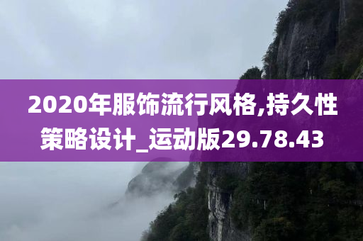 2020年服饰流行风格,持久性策略设计_运动版29.78.43