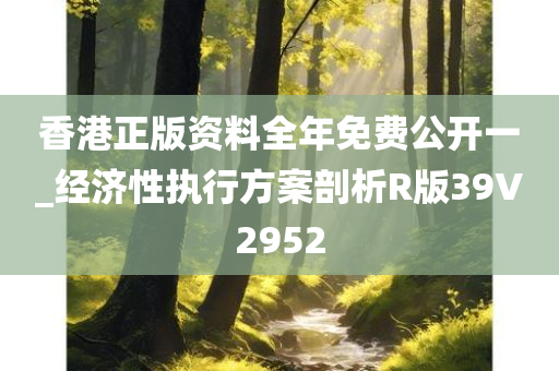 香港正版资料全年免费公开一_经济性执行方案剖析R版39V2952