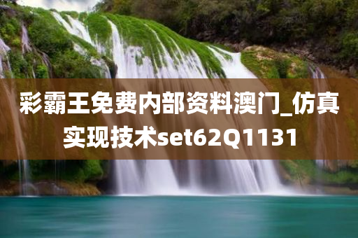 彩霸王免费内部资料澳门_仿真实现技术set62Q1131