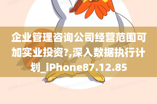 企业管理咨询公司经营范围可加实业投资?,深入数据执行计划_iPhone87.12.85