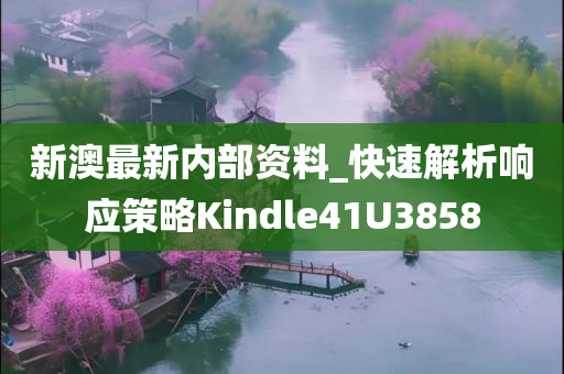 新澳最新内部资料_快速解析响应策略Kindle41U3858