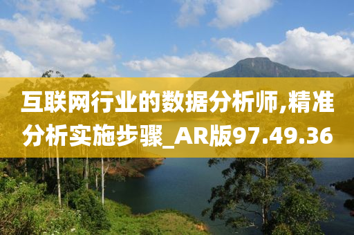 互联网行业的数据分析师,精准分析实施步骤_AR版97.49.36