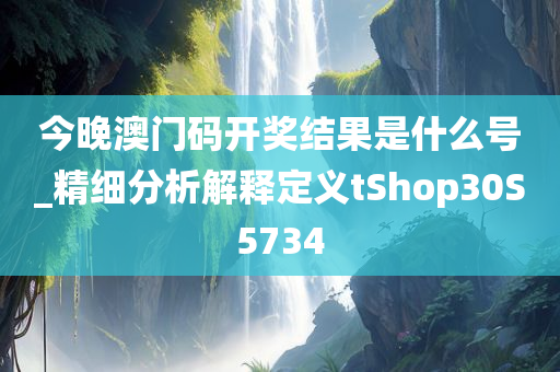 今晚澳门码开奖结果是什么号_精细分析解释定义tShop30S5734