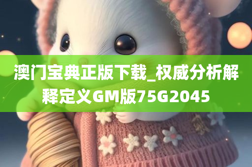 澳门宝典正版下载_权威分析解释定义GM版75G2045