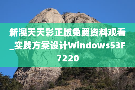 新澳天天彩正版免费资料观看_实践方案设计Windows53F7220