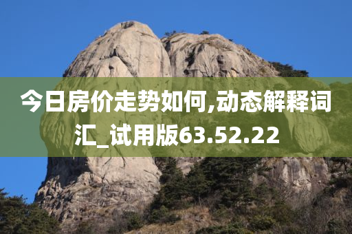 今日房价走势如何,动态解释词汇_试用版63.52.22