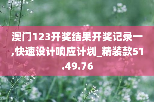 澳门123开奖结果开奖记录一,快速设计响应计划_精装款51.49.76