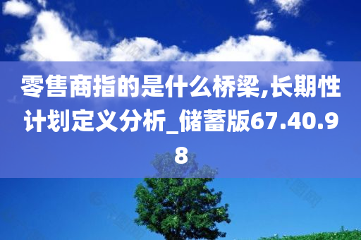 零售商指的是什么桥梁,长期性计划定义分析_储蓄版67.40.98