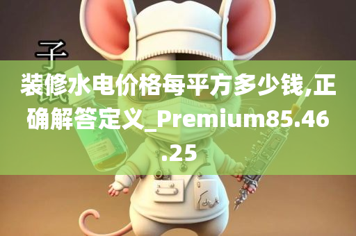 装修水电价格每平方多少钱,正确解答定义_Premium85.46.25