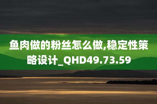 鱼肉做的粉丝怎么做,稳定性策略设计_QHD49.73.59