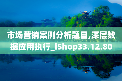 市场营销案例分析题目,深层数据应用执行_iShop33.12.80