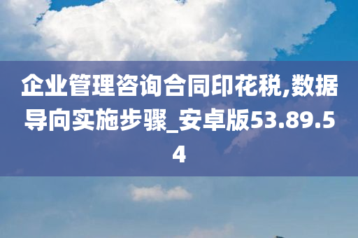 企业管理咨询合同印花税,数据导向实施步骤_安卓版53.89.54