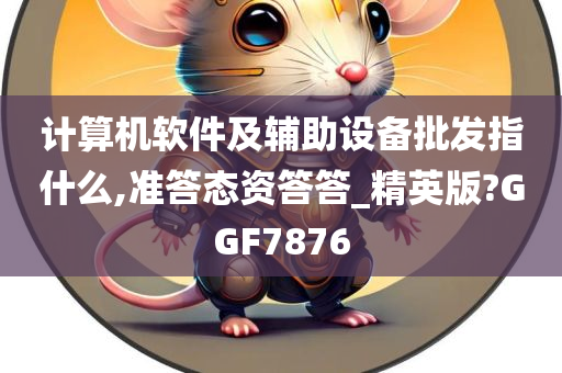 计算机软件及辅助设备批发指什么,准答态资答答_精英版?GGF7876