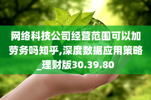 网络科技公司经营范围可以加劳务吗知乎,深度数据应用策略_理财版30.39.80